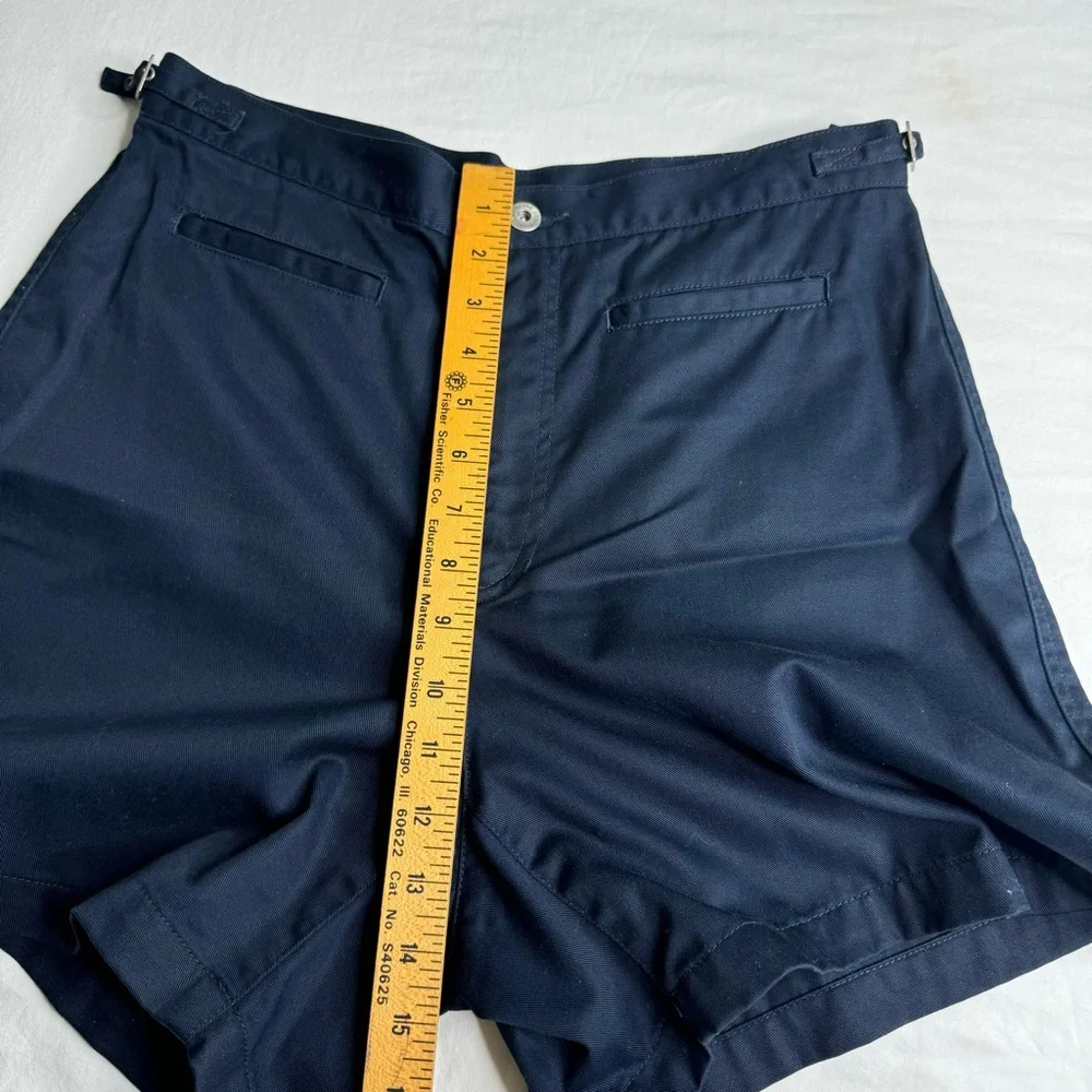 Liz Claiborne Navy Blue High‎ Waisted 5 Inch Inseam Shorts Womens Size 12